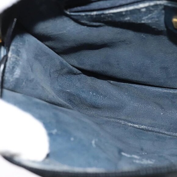 GUCCI Micro GG Supreme Shoulder Bag PVC Navy Gold 001 256 1308 Auth ep10887 - Picture 13 of 16